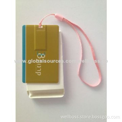 Promotional Custom Credit Card-shaped USB 2.0 Flash Drive with Free Sample, for Gift